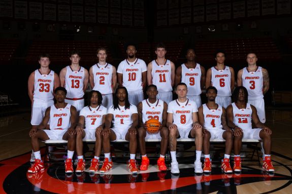 Pacific men's basketball team photo