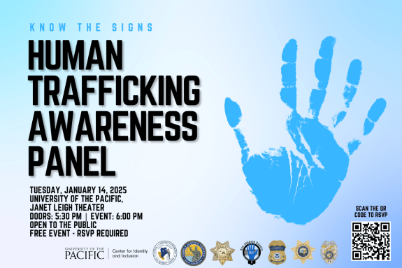 Human Trafficking Awareness Panel, January 14, 2025 at Janet Leigh Theater with Q&A Reception to follow in CII Main Lounge. Doors open at 5:30pm, event starts at 6:00pm.