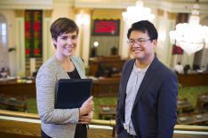 students inside the capitol