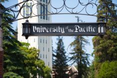 Front gates with Burns Tower in background