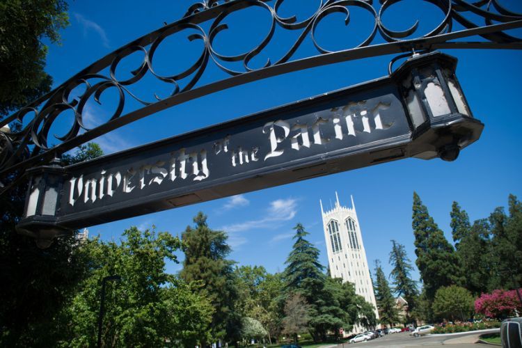 University of the Pacific's Stockton Campus entrance.