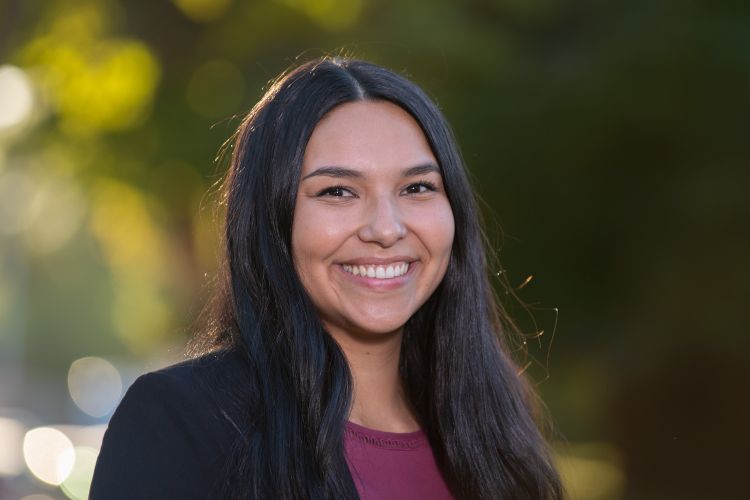 A portrait of a female student