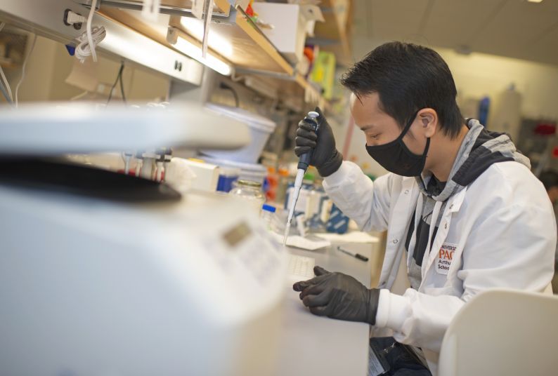 Man working in laboratory