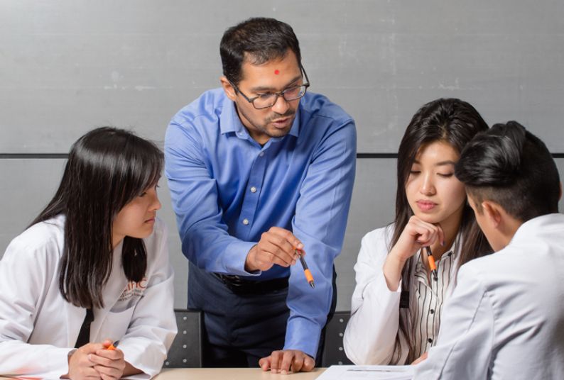 Professor Sachin Shah with PharmD students