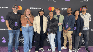 University of the Pacific's music industry studies senior at the Grammy House in Los Angeles