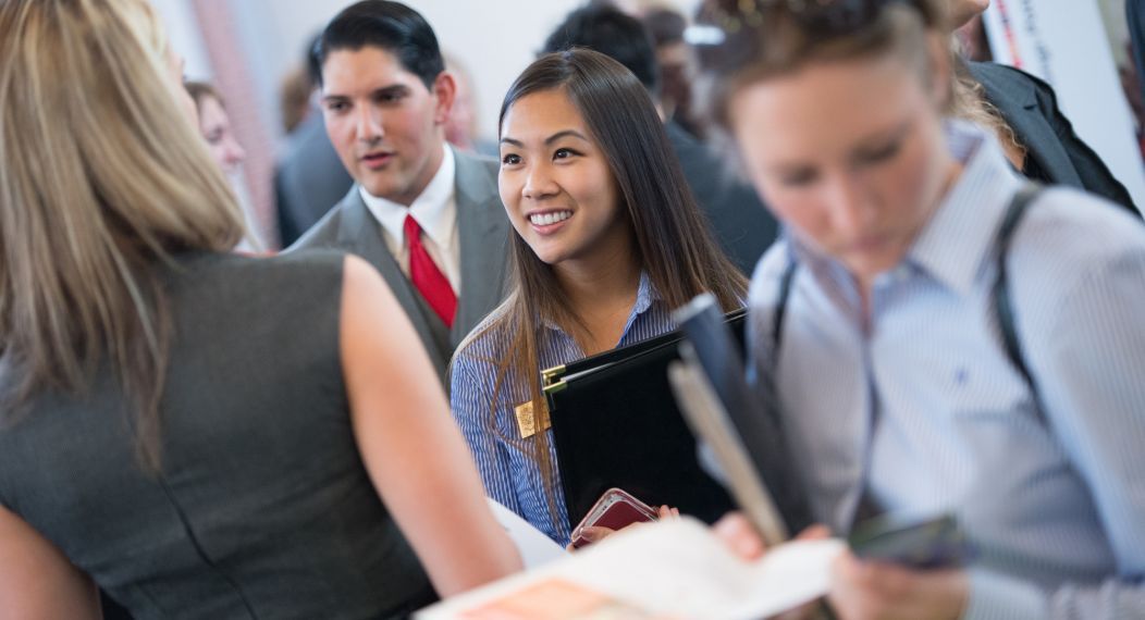 Student in business setting