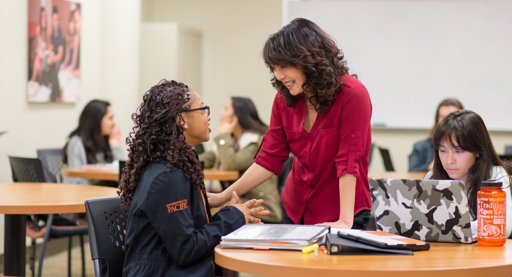 Allison Dumas with student