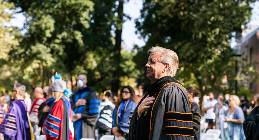 President Callahan in regalia