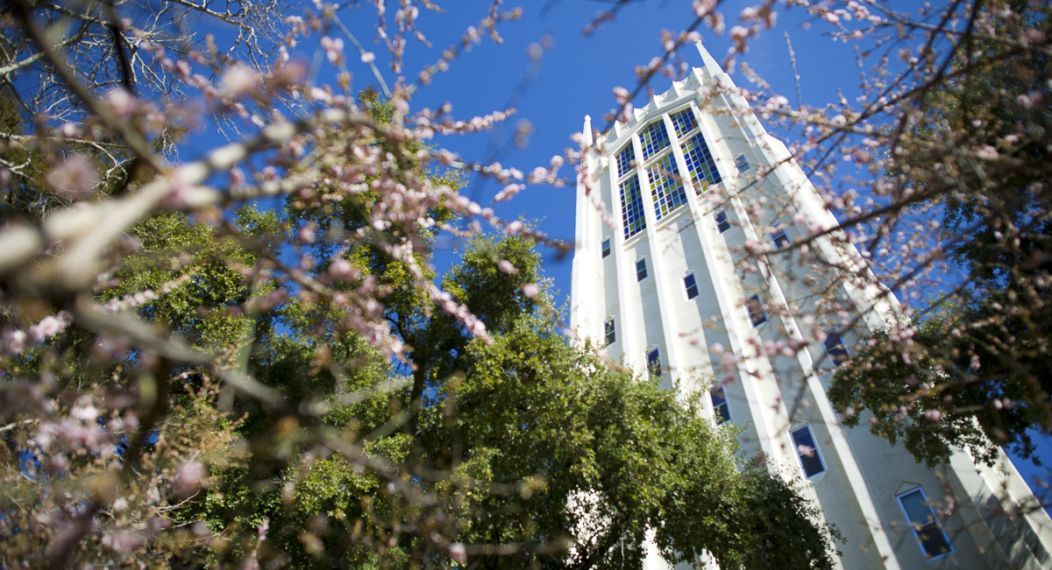 Burns Hall from below