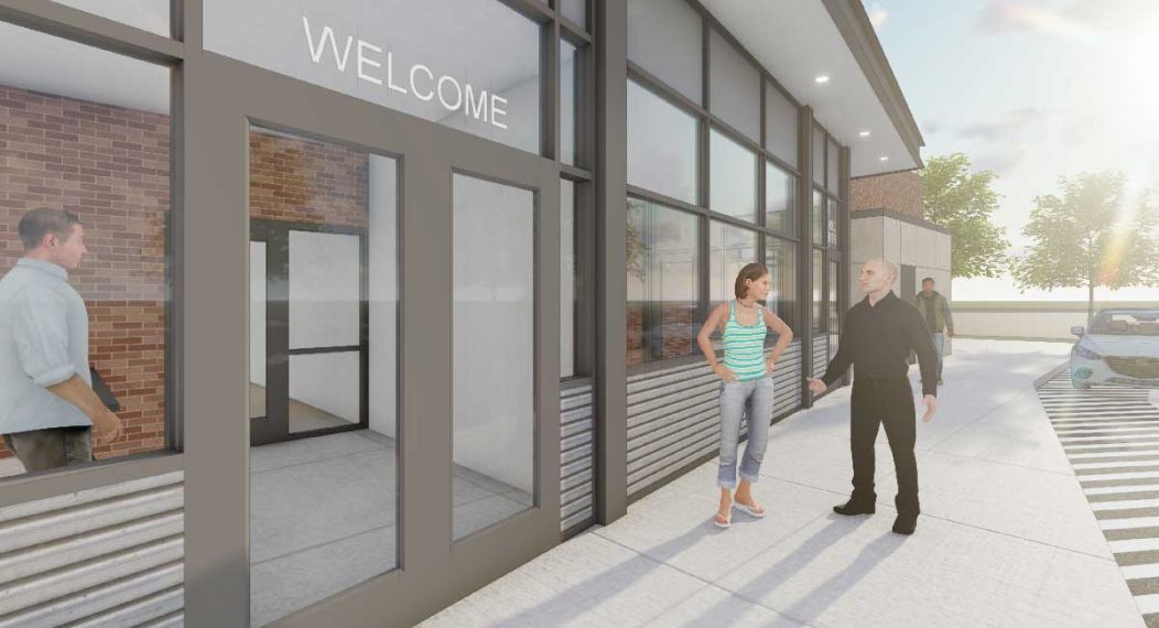 building entrance rendering