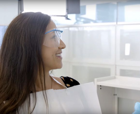 Patient in clinic (video still)