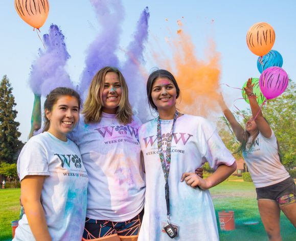 students at color run