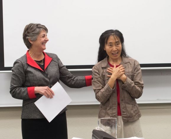 Professor Zhou and Provost Maria Pallavicini