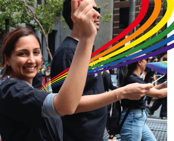 Pacificans at the pride parade in SF